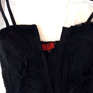 TRIPP NYC STRECTH COTTON AND LACE CORSET  TOP SIZE S